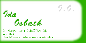 ida osbath business card